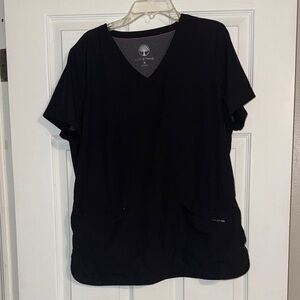 Healing Hands black scrub top